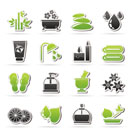 Spa and relax objects icons - vector icon set