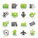 Hobbies and leisure Icons - vector icon set