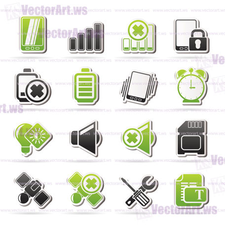 Mobile Phone sign icons - vector icon set