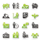 Human resource and employment icons  -vector icon set