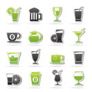 drinks and beverages icons  - vector icon set