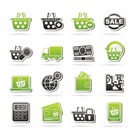 shopping and retail icons - vector icon set