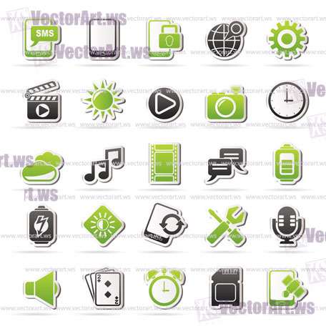 Mobile Phone Interface icons - vector icon set
