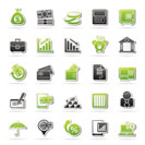 Bank, business and finance icons - vector icon set