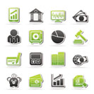 Business, finance and bank icons - vector icon set