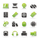 Computer Parts and Devices icons - vector icon set