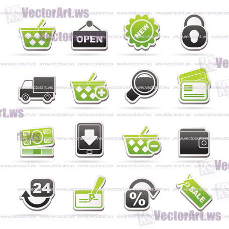 Business and office icons - vector icon set