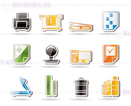 Print industry Icons - Vector icon set 2