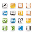 Simple Business, Office and Mobile phone icons - Vector Icon Set