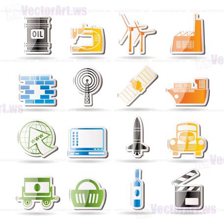 Simple Business and industry icons- vector icon set