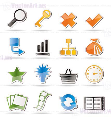 Simple Internet and Web Site Icons - Vector Icon Set