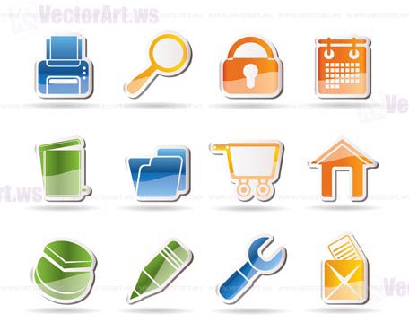 website, internet and computer icons - vector icon set