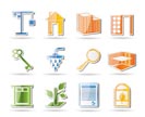 Simple Real Estate icons - Vector Icon Set