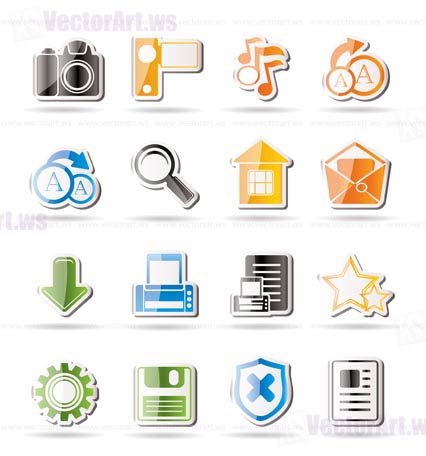 Simple Internet and Website Icons - Vector Icon Set