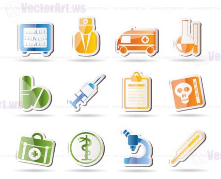 Medical and healthcare Icons - Vector Icon Set