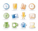 Business and Office tools icons -  vector icon set