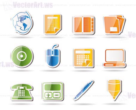 Business and Office tools icons  vector icon set 2