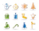 Beautiful Christmas And Winter Icons - Vector Icon Set