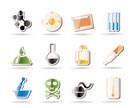 Chemistry industry icons - vector icon set