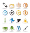 Car Dashboard icons -  vector icons set