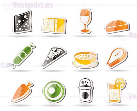 Shop, food and drink icons 2 - vector icon set