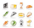 Shop, food and drink icons 2 - vector icon set