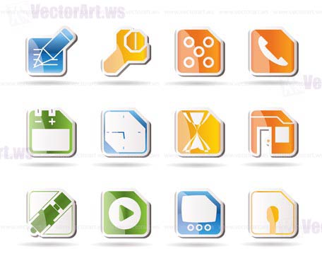 Mobile Phone, Computer and Internet Icons - Vector Icon Set 2