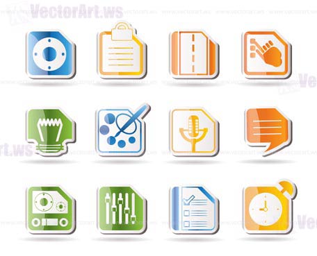 Mobile Phone, Computer and Internet Icons - Vector Icon Set 3