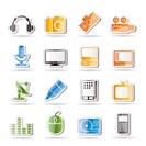 Media equipment icons - vector icon set