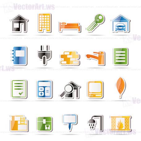 Real Estate and building icons - Vector Icon Set