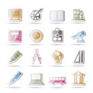 School and education icons - vector icon set