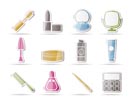 cosmetic and make up icons - vector icon set