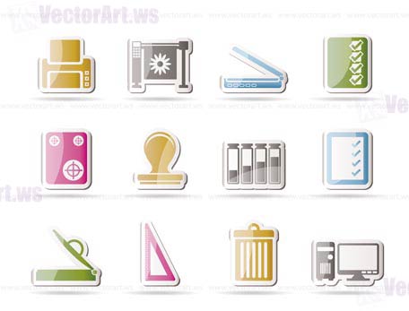 Print industry Icons - Vector icon set