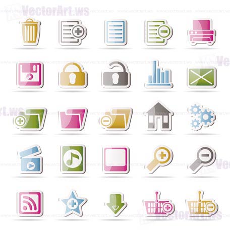 25 Detailed Internet Icons - Vector Icon Set