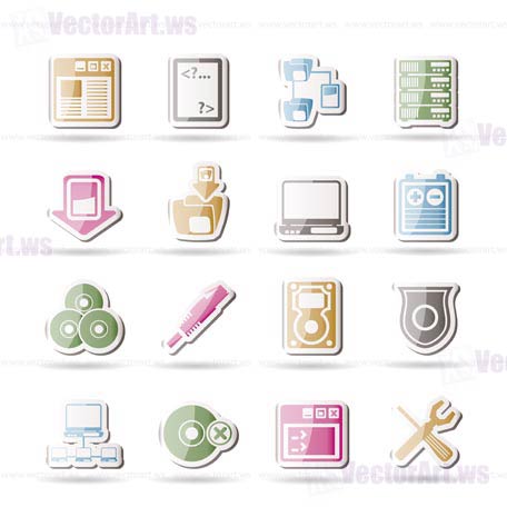 Server Side Computer icons - Vector Icon Set