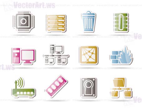 Computer and website icons - vector icon set