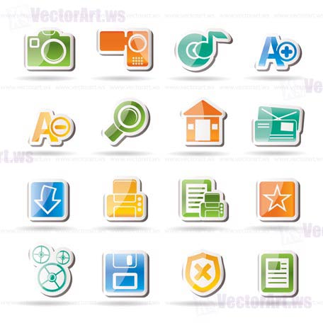 Internet and Website icons  Vector Icon Set