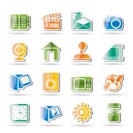 Internet, Computer and mobile phone icons - Vector icon set