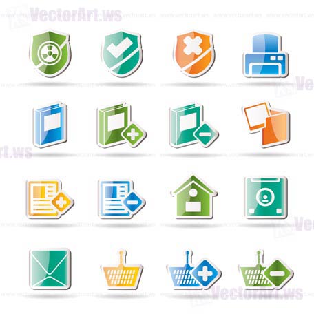 Internet and Website buttons and icons -  Vector icon set