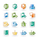 Internet and Website buttons and icons -  Vector icon set