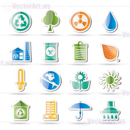 Ecology and nature icons -vector icon set
