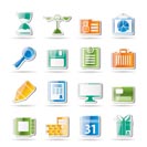 Business and office icons -  vector icon set