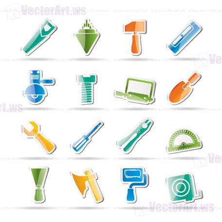 Building and Construction Tools icons - Vector Icon Set