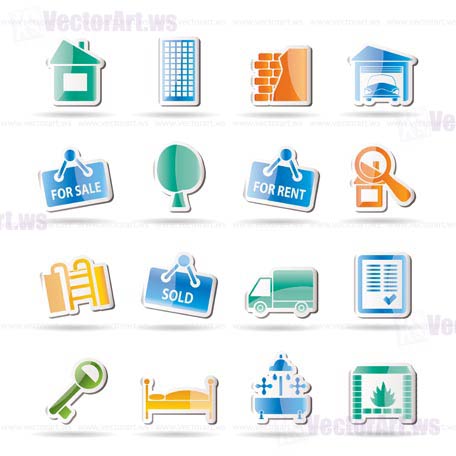 Real Estate icons - Vector Icon Set