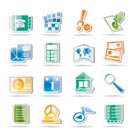 Mobile Phone and Computer icon - Vector Icon Set