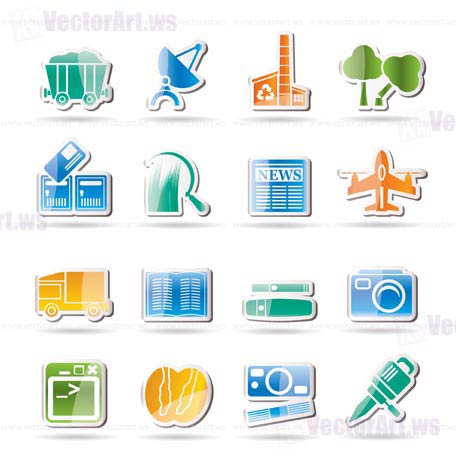 Business and industry icons - Vector Icon set