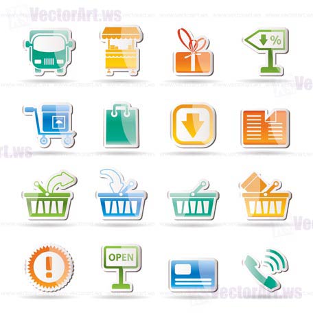 Online shop icons - vector icon set