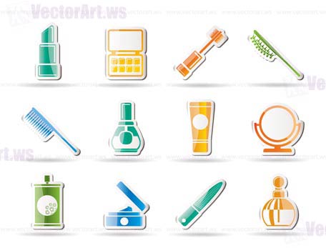 beauty,cosmetic and make-up icons - vector icon set