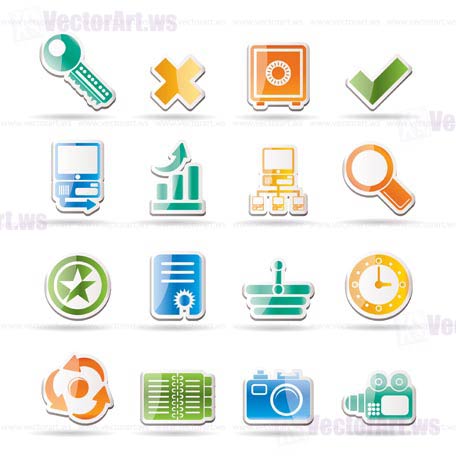 Internet and Web Site Icons - Vector Icon Set