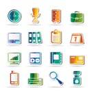 Business and office icons - vector icon set